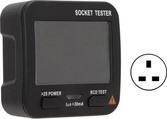 OEM Comprobador De Enchufes Digital Con Pantalla De Voltaje, Material Duradero, Detector De Enchufes Multifuncional De 0,1 A 250 V, Enchufe Brit&aacute;nico
