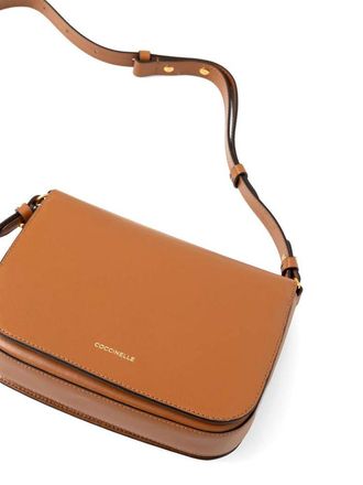 Coccinelle Womens Crossbody Bag Brown Calf Split - Crossbody-Bags
