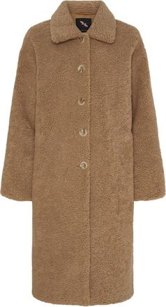 BTF-CPH Imitatiebont & Shearling Jas - Dames - Jassen - Bruin - S - Jassen