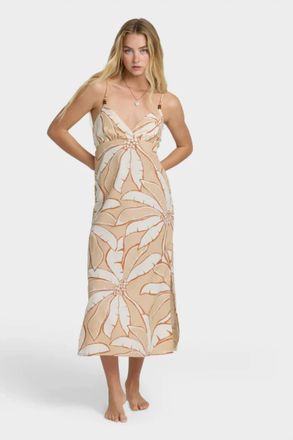 Billabong Tropic Breeze Midi Dress In Stone