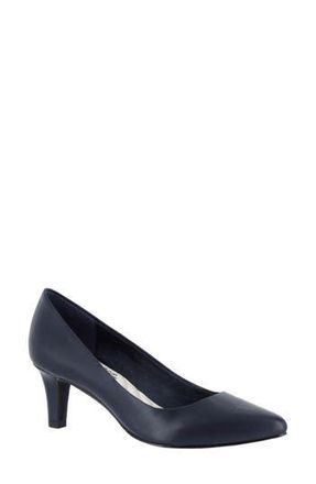 Easy Street Pointe Pointed Toe Patent Pump - Multiple Widths Available in Navy at Nordstrom Rack, Size 5.5