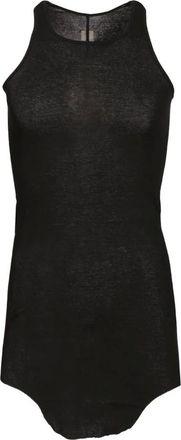 Rick Owens Tops, Heren, Zwart, M, Katoen, Basic Rib Tank