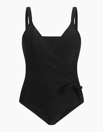 Regatta Womens Regatta Womens/Ladies Baylenne Plain One Piece Swimsuit - Black - Size: 12-14 uk