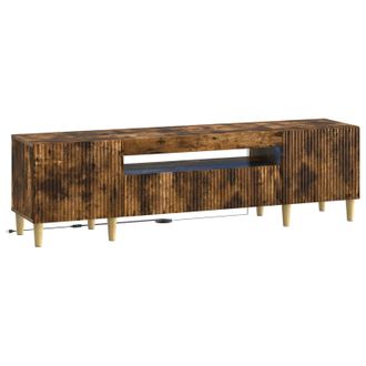 vidaXL Mueble De Tv Led Roble Ahumado Madera De Ingenier&iacute;a Vidaxl