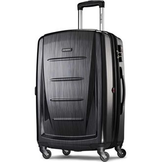 Samsonite Winfield 2 Checked-Medium 24-Inch Hardside Expandable Luggage with Spinner Wheels in Brushed Anthracite at Nordstrom