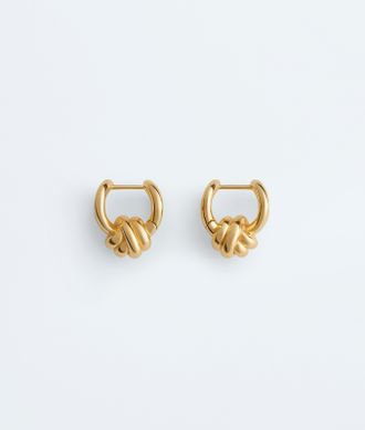 Bottega Veneta Knot Hoop Earrings - Gold - Women - 100% Sterling Silver