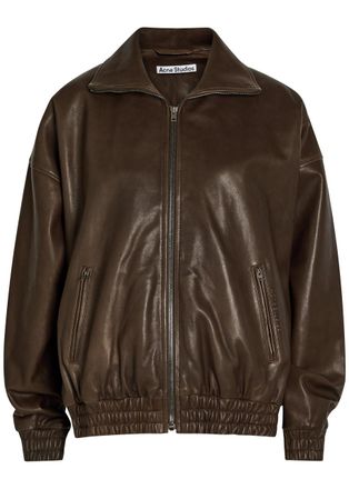 Acne Studios Leather Jacket - Dark Brown - 40 (UK12 / M)