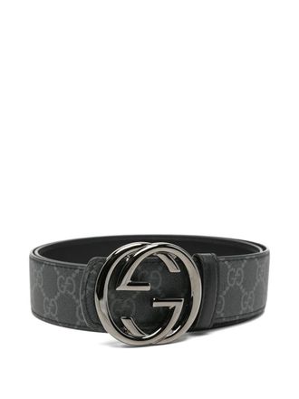 Gucci reversible logo buckle belt - men - Calf Leather - 100 - Grey