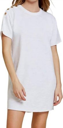 Nation Ltd Rowan Shirt Dress In Optic White