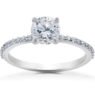 Pompeii3 1 1/4 ct Lab Grown Diamond Sophia Engagement Ring 14k White Gold