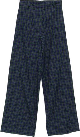 Dries Van Noten Check-pattern Wide-leg Trousers