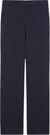 Max Mara Dames, Broeken, Blauw, Maat: 2XL Katoen