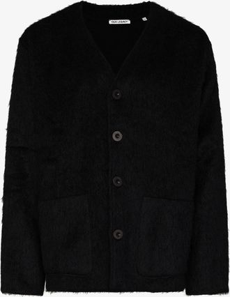 Our Legacy Fluffy Button-Up Cardigan - Mens - Acrylic/Other Fibers/Polyamide/AlpacaWool