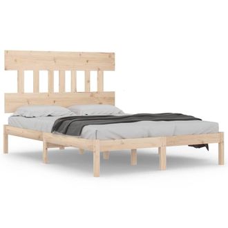 Berkfield Home Bed Frame Solid Wood 140x200 cm in Brown
