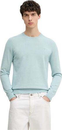 Trussardi Trui met ronde hals - Heren - Ronde hals truien - Blauw - M - Katoen - Truien & Vesten
