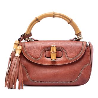 Gucci Pre-owned Gucci Medium Leather New Bamboo Satchel Ladies WU5N9KVIKT1NARE7
