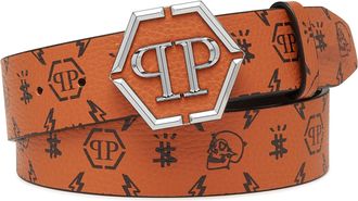 Philipp Plein Leather Belt Monogram