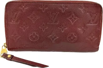 Louis Vuitton Monogram Empreinte Bordeaux Monogram Empreinte Long Wallet (Bi-Fold) (Pre-Owned)