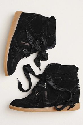 Bronx Jae-yy Suede Wedge Sneakers