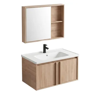Rea Un Conjunto De Muebles De Ba&ntilde;o Con Lavabo Rea Gama T25023 Bxm 80cm Beige