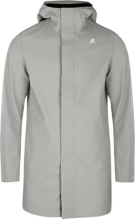K-Way hooded longline jacket - Neutrals
