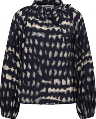 &Co Woman Blouse met sjaalkraag - Dames - Blouses & Shirts - Veelkleurig - Maat: XL Poliester