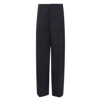 Victoria Beckham Wide Broeken - Dames - Wijde Broeken - Zwart - 2XS - Broeken