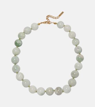 Jennifer Behr Louisa 18kt gold-plated embellished necklace