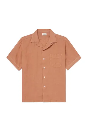 Hartford Palmito Mc Convertible-Collar Linen Shirt