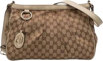 Gucci Pre-owned Shoulder Bags, female, Beige, Size: ONE SIZE Pre-owned Sukey Crossbody