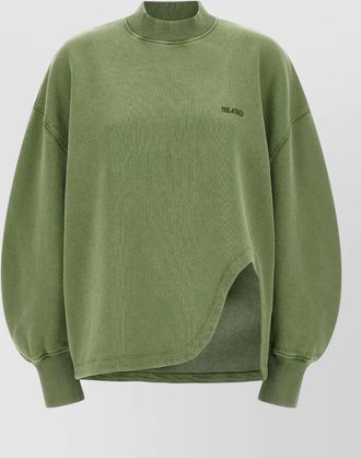 The Attico sweatshirt asymmetric hem ribbed collar cuffs