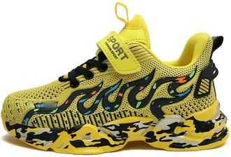 Generic ZBDP Running Shoes Children Mesh Kids Casual 7-12 Years Children Sneakers Boys Yellow