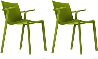 Resol KAT Set 2 Silla Con Brazos Interior, Exterior Verde Oliva