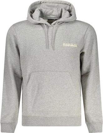 Napapijri Grigio Cotton Hoodie - Heren - Hoodies - Grijs - S - Katoen - Hoodies & sweatvesten