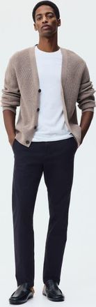 H&M Slim-fit cotton chinos in Dark Blue at Nordstrom, Size 30