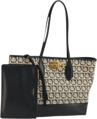 Ferragamo Pre-owned Tote Bags, female, Black, Size: ONE SIZE Pre-owned Tote Bag