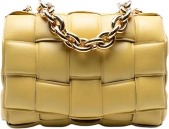 Bottega Veneta Pre-owned Shoulder Bags, female, Yellow, Size: ONE SIZE Pre-owned Leather Shoulder Bag