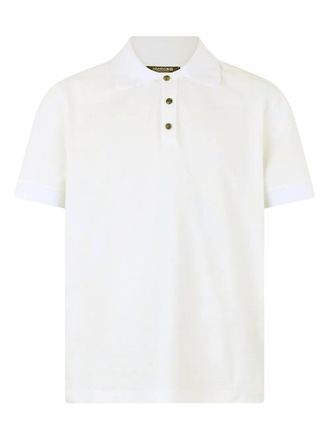 Roberto Cavalli python-print polo shirt - White