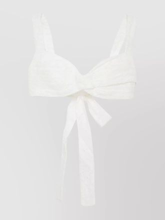 Zimmermann bow detail cotton bralette