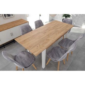 OEM Mesa St22-fx, Roble Dorado Artesanal /patas Blancas/ 120(160)x67