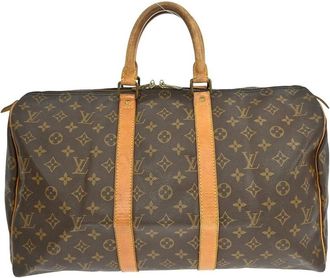 Louis Vuitton Pre-owned Weekend Bags, female, Brown, Size: ONE SIZE Pre-owned Keepall Travel Bag