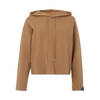 Twinset Sudadera con aplicaciones de denim - Sweatshirts & Hoodies - Mujer - Marr&oacute;n - M