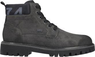 Rieker Casual Enkelhoge Laarzen met Sluiting - Heren - Veterlaarzen - Grijs - 44 EU - Leer - Schoenen