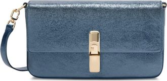 Furla metallic-finish cross-body bag - women - Leather - One Size - Blue