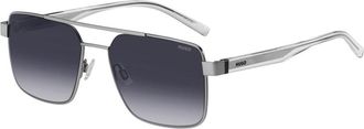 HUGO BOSS Grey Shaded Navigator Mens Sunglasses HG 1313/S 0R81/9O 56