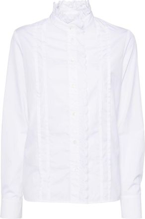 Maison Kitsun&eacute; Blouse met borduurwerk - Wit