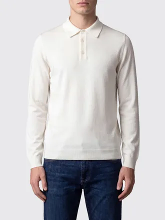 Roberto Collina Polo in maglia di lana merino a 3 bottoni