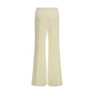 Max Mara Womens Beige Viscose Flared Pants