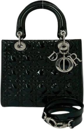 Dior Pre-owned Patent Leather Shoulder Bag - Dames - Vintage Handtas - Zwart - ONE Size - Vintage