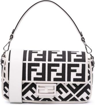 Fendi Pre-owned Fendi Zucca Embroidered Canvas Baguette Satchel 8BR600 AJQY 238 4095